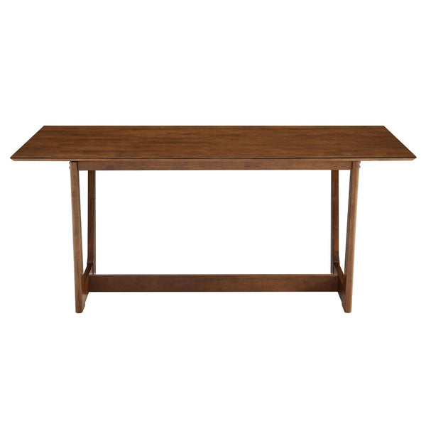 Modway Furniture Solara 71" Elegant Rectangle Wood Dining Table - Mid-Century Style for Versatile Spaces Walnut EEI-6914-WAL