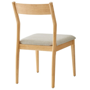 Modway Furniture Solara Fabric Wood Dining Side Chairs Set of 2 - Mid-Century Modern Comfort for Home & Office Natural Heathered Weave Beige EEI-6918-NAT-HEB