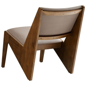 Modway Furniture Rylina Vegan Leather Accent Chairs Set of 2 - Mid-Century Modern Comfort for Any Space Walnut Brown EEI-6922-WAL-BRN