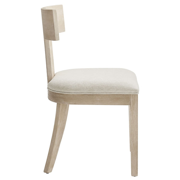 Modway Furniture Peregrine Upholstered Dining Chairs Set of 2 - Stylish Mid-Century Modern Accent Seating for Home Natural Heathered Weave Ivory EEI-6923-NAT-HEI
