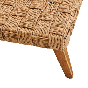 Modway Furniture Thames Outdoor Patio Rattan Coffee Table - Durable, Weather-Resistant, Stylish Acacia Wood Design EEI-6926-NAT