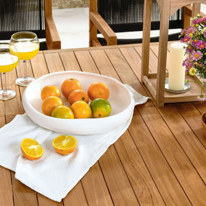 Modway Furniture Vienna 7-Piece Outdoor Teak and Rope Dining Set for Stylish Gatherings and Comfortable Meals Natural Black EEI-6929-NAT-BLK