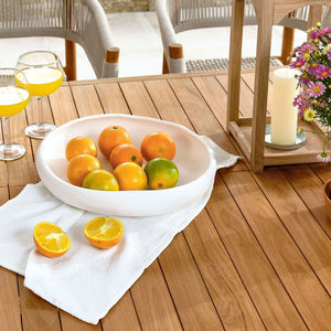 Modway Furniture Vienna 7-Piece Outdoor Teak Dining Set with Curved Armchairs – Stylish, Durable, and Weather-Resistant Natural Natural EEI-6930-NAT-NAT