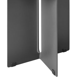 Modway Furniture Tecton Outdoor Patio Aluminum Side Table – Modern Minimalist Design for Stylish Outdoor Spaces Charcoal EEI-6946-CHA