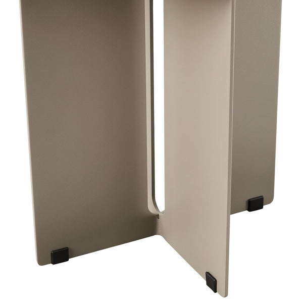 Modway Furniture Tecton Outdoor Patio Aluminum Side Table – Modern Minimalist Design for Stylish Outdoor Spaces Khaki EEI-6946-KHA