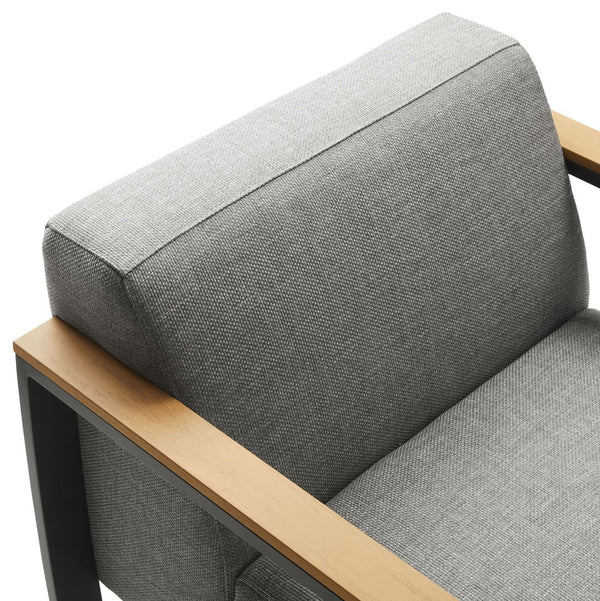 Modway Furniture Sauve Outdoor Patio Armchair by Modway - Stylish, Durable Aluminum Frame with Weather-Ready Comfort Charcoal Light Gray EEI-6947-CHA-LGR