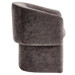 Modway Furniture Verity Barrel Back Chenille Dining Armchair - Luxurious Comfort with Ergonomic Design & No Assembly Chocolate Brown EEI-6951-CHB