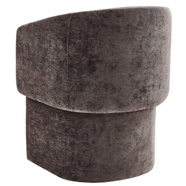 Modway Furniture Verity Barrel Back Chenille Dining Armchair - Luxurious Comfort with Ergonomic Design & No Assembly Chocolate Brown EEI-6951-CHB