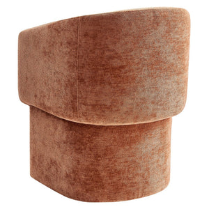 Modway Furniture Verity Barrel Back Chenille Dining Armchair - Luxurious Comfort with Ergonomic Design & No Assembly Rust EEI-6951-RUS