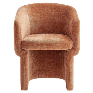 Modway Furniture Verity Barrel Back Chenille Dining Armchair - Luxurious Comfort with Ergonomic Design & No Assembly Rust EEI-6951-RUS
