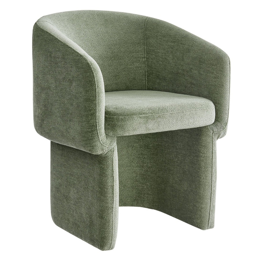 Modway Furniture Verity Barrel Back Chenille Dining Armchair - Luxurious Comfort with Ergonomic Design & No Assembly Sage EEI-6951-SGE
