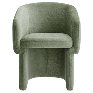 Modway Furniture Verity Barrel Back Chenille Dining Armchair - Luxurious Comfort with Ergonomic Design & No Assembly Sage EEI-6951-SGE