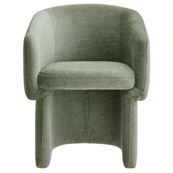 Modway Furniture Verity Barrel Back Chenille Dining Armchair - Luxurious Comfort with Ergonomic Design & No Assembly Sage EEI-6951-SGE