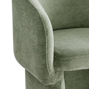Modway Furniture Verity Barrel Back Chenille Dining Armchair - Luxurious Comfort with Ergonomic Design & No Assembly Sage EEI-6951-SGE