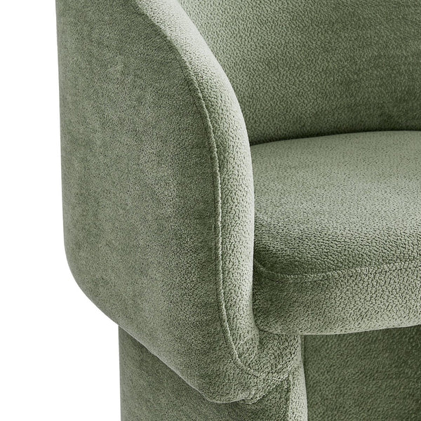 Modway Furniture Verity Barrel Back Chenille Dining Armchair - Luxurious Comfort with Ergonomic Design & No Assembly Sage EEI-6951-SGE