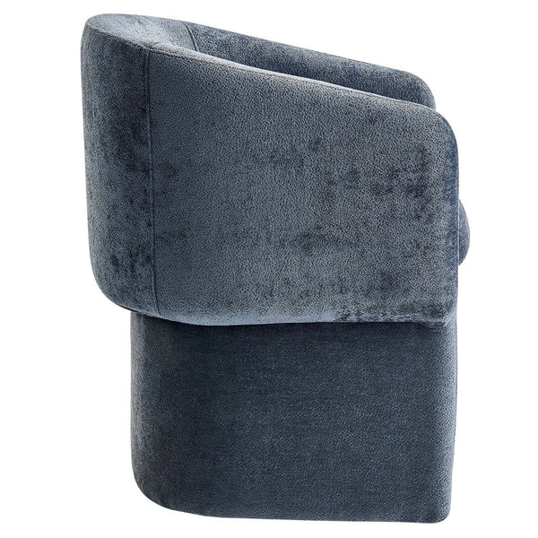 Modway Furniture Verity Barrel Back Chenille Dining Armchair - Luxurious Comfort with Ergonomic Design & No Assembly Slate Blue EEI-6951-SLA