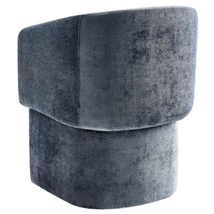 Modway Furniture Verity Barrel Back Chenille Dining Armchair - Luxurious Comfort with Ergonomic Design & No Assembly Slate Blue EEI-6951-SLA