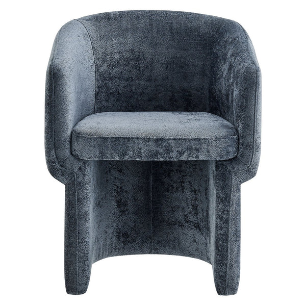 Modway Furniture Verity Barrel Back Chenille Dining Armchair - Luxurious Comfort with Ergonomic Design & No Assembly Slate Blue EEI-6951-SLA