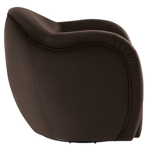 Modway Furniture Compose Performance Velvet Swivel Armchair - Stylish Comfort with Durable Upholstery & 360° Rotation Chocolate Brown EEI-6959-CHB