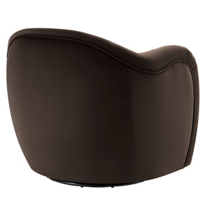 Modway Furniture Compose Performance Velvet Swivel Armchair - Stylish Comfort with Durable Upholstery & 360° Rotation Chocolate Brown EEI-6959-CHB