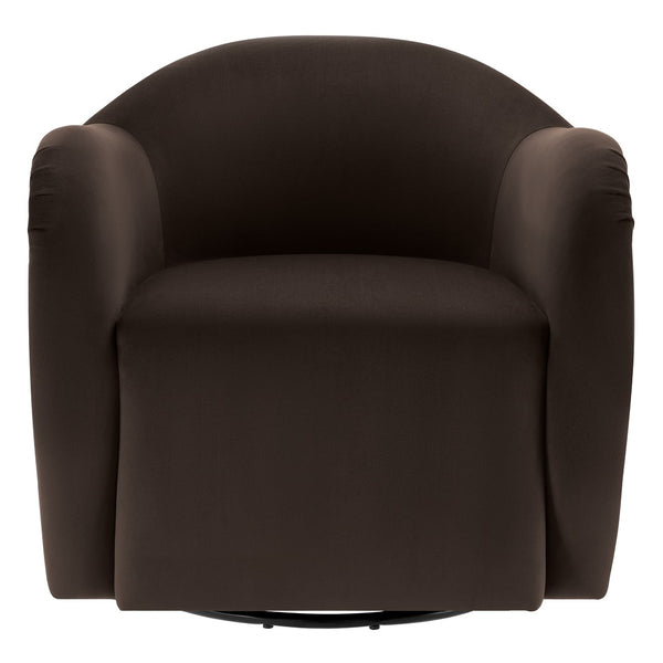 Modway Furniture Compose Performance Velvet Swivel Armchair - Stylish Comfort with Durable Upholstery & 360° Rotation Chocolate Brown EEI-6959-CHB