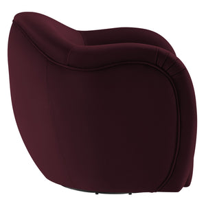 Modway Furniture Compose Performance Velvet Swivel Armchair - Stylish Comfort with Durable Upholstery & 360° Rotation Mulberry EEI-6959-MUL