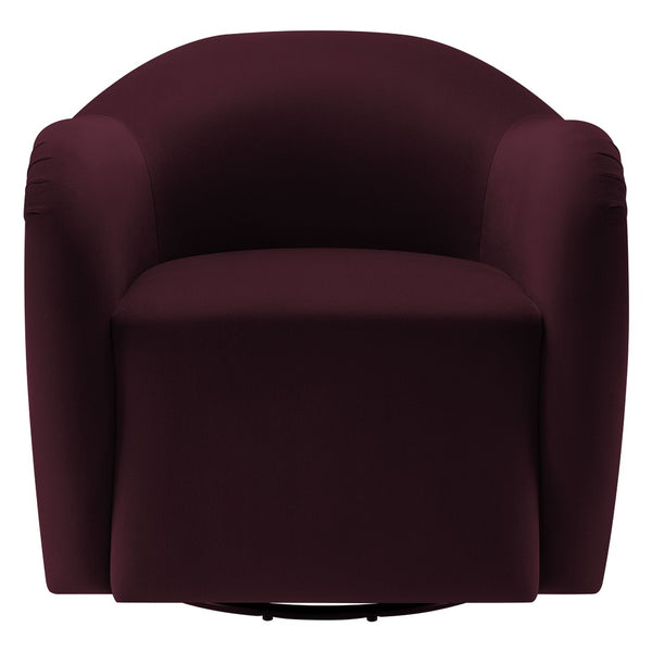 Modway Furniture Compose Performance Velvet Swivel Armchair - Stylish Comfort with Durable Upholstery & 360° Rotation Mulberry EEI-6959-MUL
