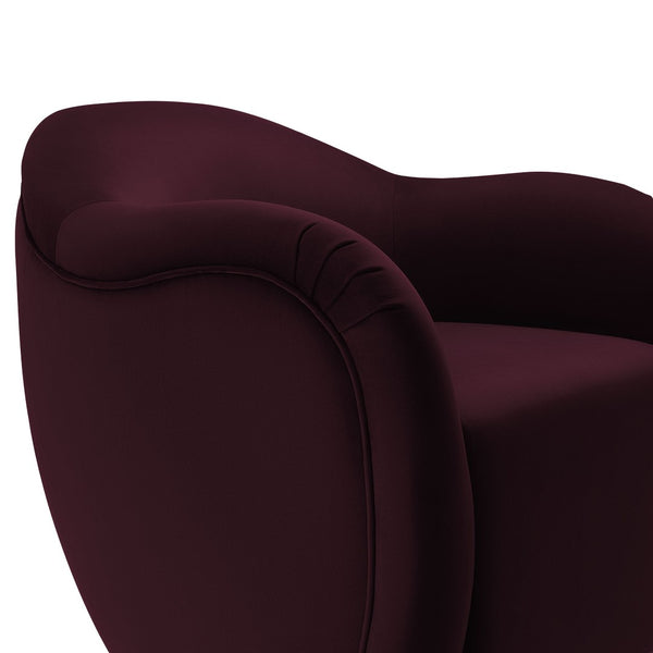 Modway Furniture Compose Performance Velvet Swivel Armchair - Stylish Comfort with Durable Upholstery & 360° Rotation Mulberry EEI-6959-MUL