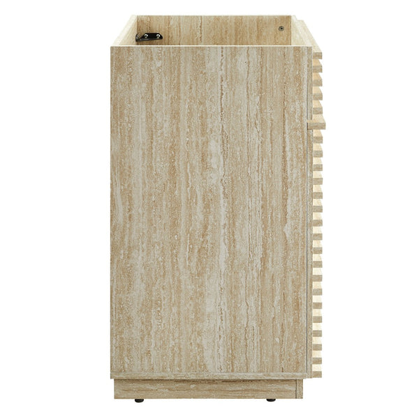 Modway Furniture Render 24" Faux Travertine Bathroom Vanity Cabinet - Stylish Storage for Small Spaces & Customization EEI-6967-TRA