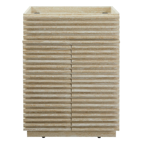 Modway Furniture Render 24" Faux Travertine Bathroom Vanity Cabinet - Stylish Storage for Small Spaces & Customization EEI-6967-TRA