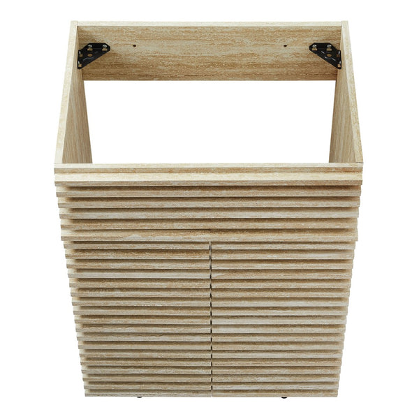 Modway Furniture Render 24" Faux Travertine Bathroom Vanity Cabinet - Stylish Storage for Small Spaces & Customization EEI-6967-TRA