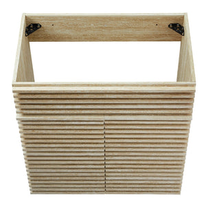 Modway Furniture Render 30" Faux Travertine Bathroom Vanity Cabinet - Mid-Century Modern Style with Storage Options EEI-6968-TRA