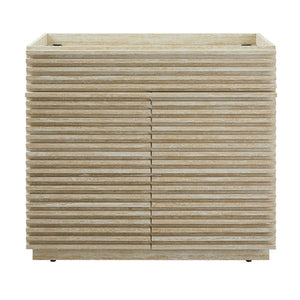 Modway Furniture Render 36" Faux Travertine Bathroom Vanity Cabinet - Stylish Mid-Century Design with Storage Space EEI-6969-TRA