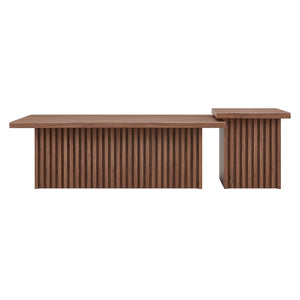Modway Furniture Render Nesting Coffee Tables Set of 2 – Mid-Century Modern Design for Versatile Living Spaces Walnut EEI-6970-WAL