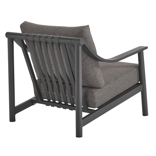 Modway Furniture Terrace Outdoor Patio Armchair - Modern Aluminum Frame with Plush Cushions for All-Weather Comfort EEI-6976-CAR-GPH