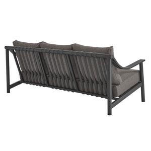 Modway Furniture Terrace Outdoor Patio Sofa - Modern Three-Seat Aluminum Couch with Weather-Resistant Cushions EEI-6977-CAR-GPH