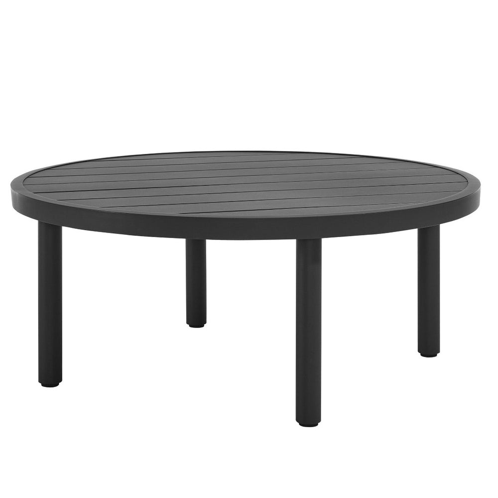 Modway Furniture Terrace 35" Round Outdoor Coffee Table - Durable Aluminum, Weather-Resistant, Modern Design for Patios EEI-6978-GPH