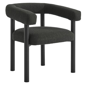 Modway Furniture Nautica Outdoor Aluminum Dining Armchairs Set of 2 - Stylish, Weather-Resistant Comfort for Patios Charcoal Graphite EEI-6979-CHA-GPH