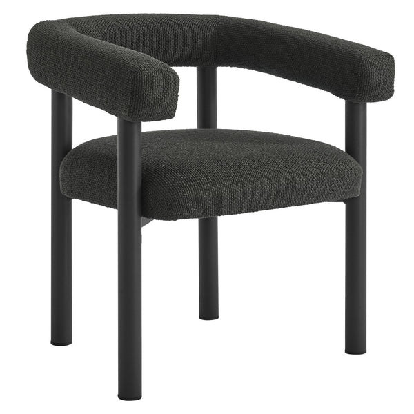 Modway Furniture Nautica Outdoor Aluminum Dining Armchairs Set of 2 - Stylish, Weather-Resistant Comfort for Patios Charcoal Graphite EEI-6979-CHA-GPH