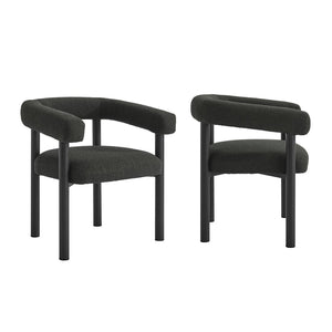 Modway Furniture Nautica 5-Piece Round Outdoor Patio Dining Set with Ergonomic Chairs for Ultimate Comfort and Style Charcoal Graphite EEI-7063-CHA-GPH