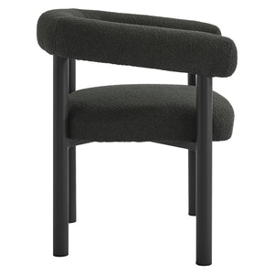 Modway Furniture Nautica Outdoor Aluminum Dining Armchairs Set of 2 - Stylish, Weather-Resistant Comfort for Patios Charcoal Graphite EEI-6979-CHA-GPH