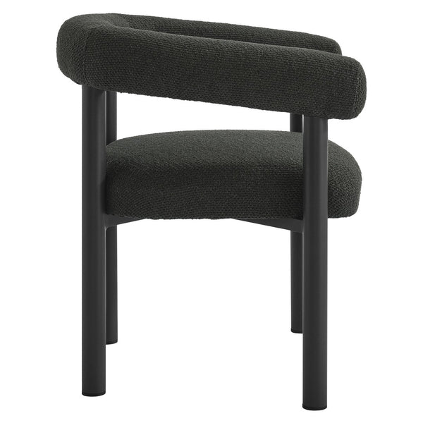 Modway Furniture Nautica Outdoor Aluminum Dining Armchairs Set of 2 - Stylish, Weather-Resistant Comfort for Patios Charcoal Graphite EEI-6979-CHA-GPH