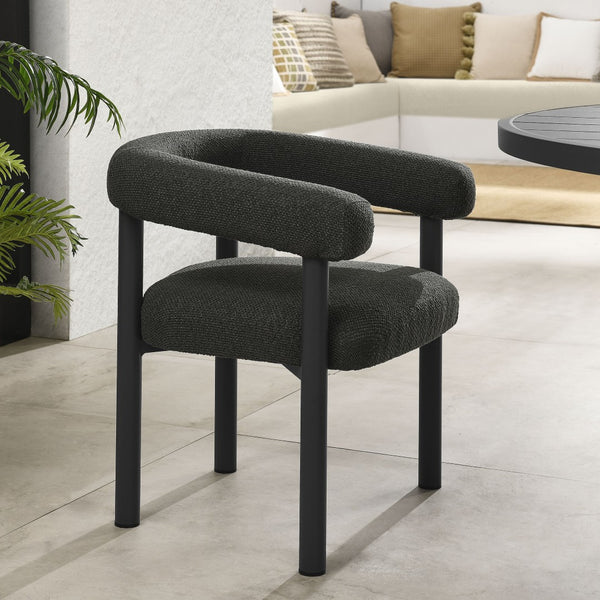 Modway Furniture Nautica Outdoor Aluminum Dining Armchairs Set of 2 - Stylish, Weather-Resistant Comfort for Patios Charcoal Graphite EEI-6979-CHA-GPH