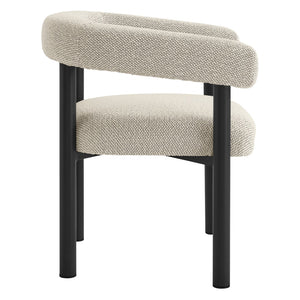 Modway Furniture Nautica Outdoor Aluminum Dining Armchairs Set of 2 - Stylish, Weather-Resistant Comfort for Patios Ivory Graphite EEI-6979-IVO-GPH