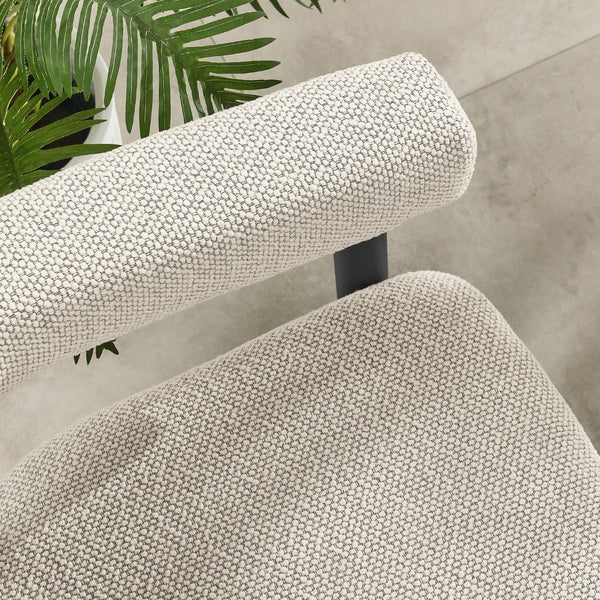 Modway Furniture Nautica Outdoor Aluminum Dining Armchairs Set of 2 - Stylish, Weather-Resistant Comfort for Patios Ivory Graphite EEI-6979-IVO-GPH