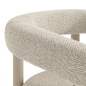 Modway Furniture Nautica Outdoor Aluminum Dining Armchairs Set of 2 - Stylish, Weather-Resistant Comfort for Patios Ivory Taupe EEI-6979-IVO-TAU