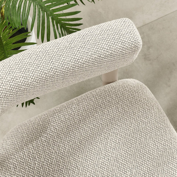 Modway Furniture Nautica Outdoor Aluminum Dining Armchairs Set of 2 - Stylish, Weather-Resistant Comfort for Patios Ivory Taupe EEI-6979-IVO-TAU