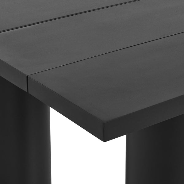 Modway Furniture Nautica Outdoor Patio 87" Rectangular Aluminum Dining Table for Stylish Alfresco Gatherings Graphite EEI-6980-GPH