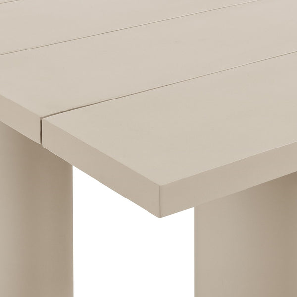 Modway Furniture Nautica Outdoor Patio 87" Rectangular Aluminum Dining Table for Stylish Alfresco Gatherings Taupe EEI-6980-TAU