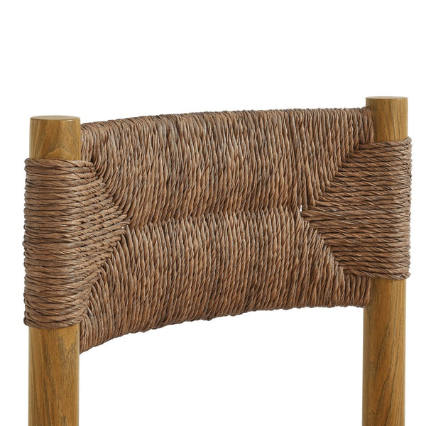 Modway Furniture Parkland Outdoor Dining Side Chairs Set of 2 – Premium Rattan & Aluminum for Ultimate Comfort & Style Natural EEI-6982-NAT